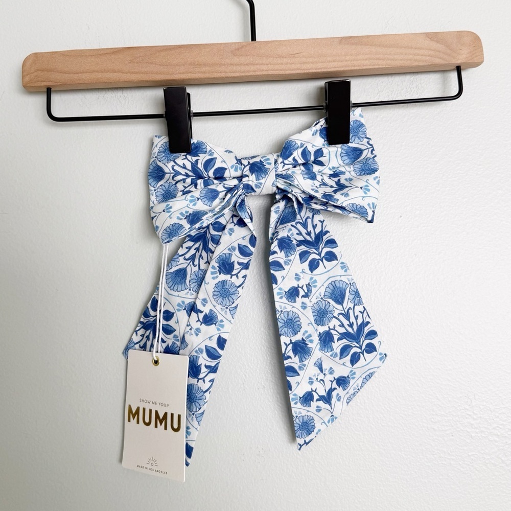 Show Me Your Mumu Cotton Blue Floral Bella Hair Bow